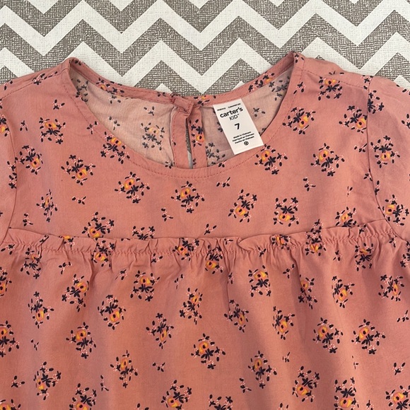 Girls Flower Blouse size 7 - Picture 4 of 12